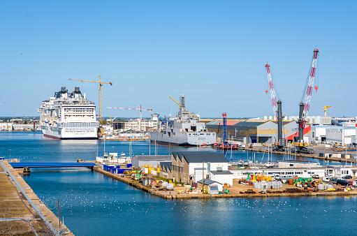 gettyimages-1453735494-170667a a navy ship yard on a sunny day